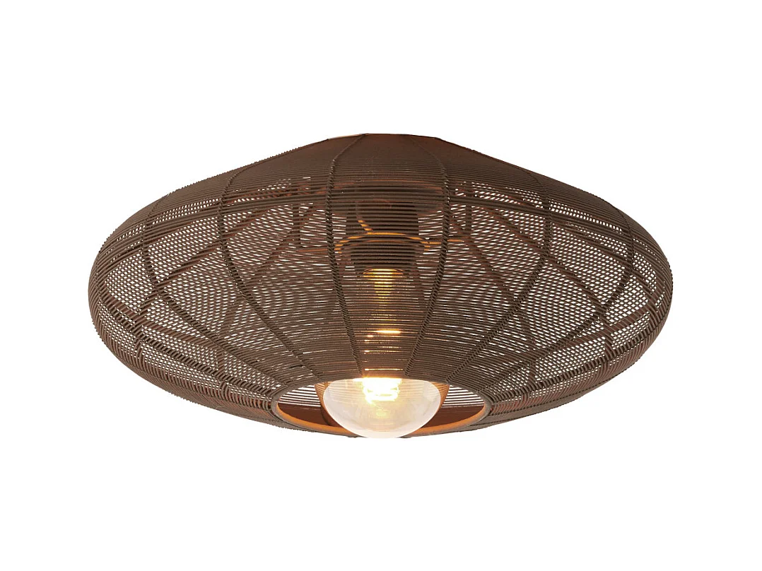 Plafonnier BAHOTO - Ø40x17cm - Marron