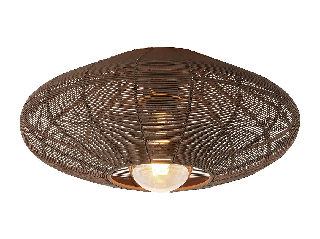 Lámpara de techo BAHOTO - Ø40x17cm - Marrón