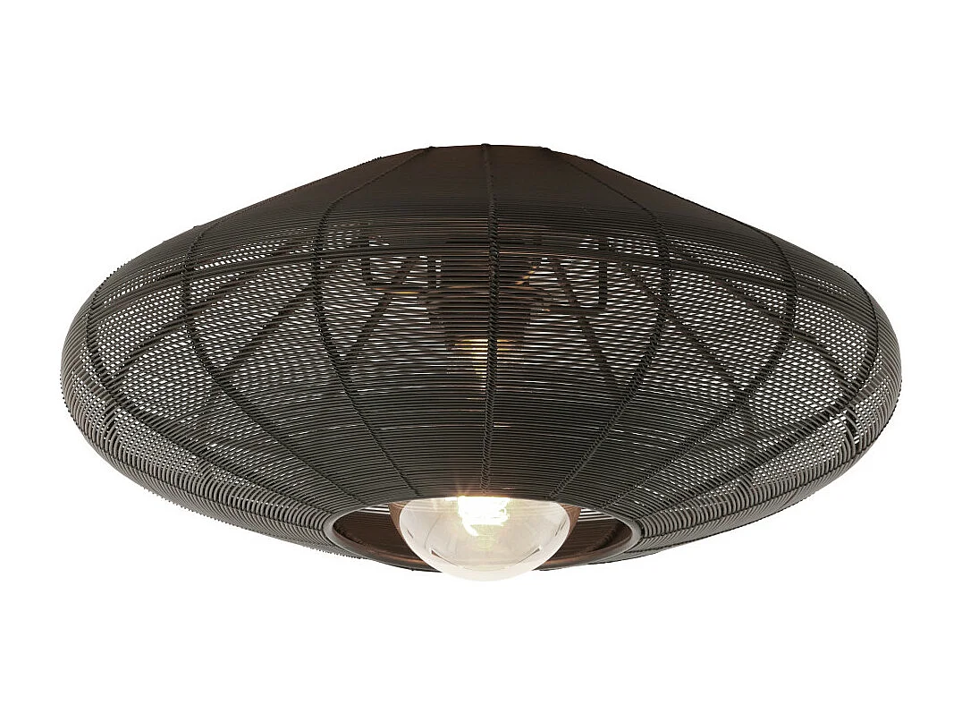 Plafonnier BAHOTO - Ø40x17cm - Noir