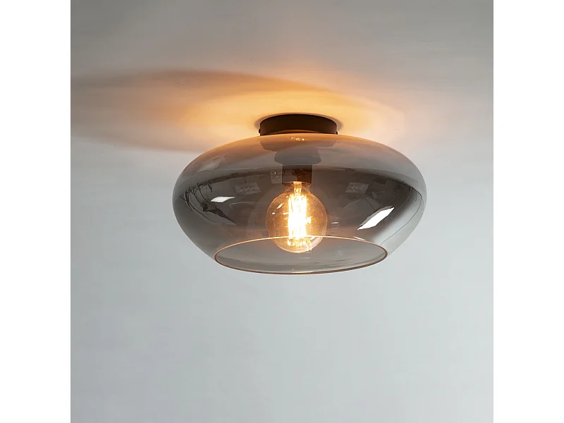 Plafondlamp Elevate Glass - Smoke Grey Glas