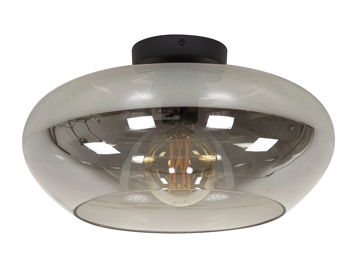 Plafondlamp Elevate Glass - Smoke Grey Glas