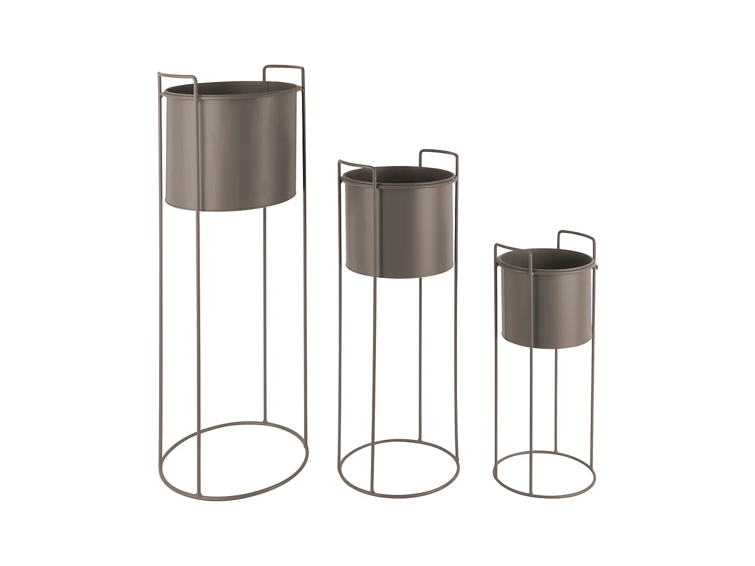 Ensemble de pots de fleurs Essence - Gris foncé