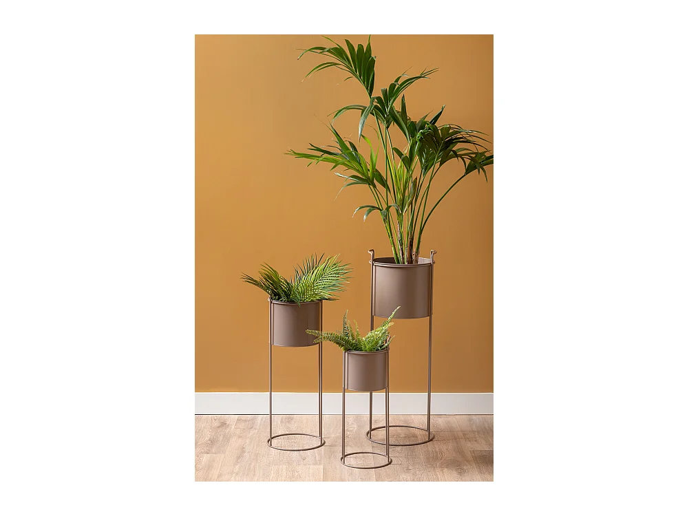 Ensemble de pots de fleurs Essence - Gris foncé