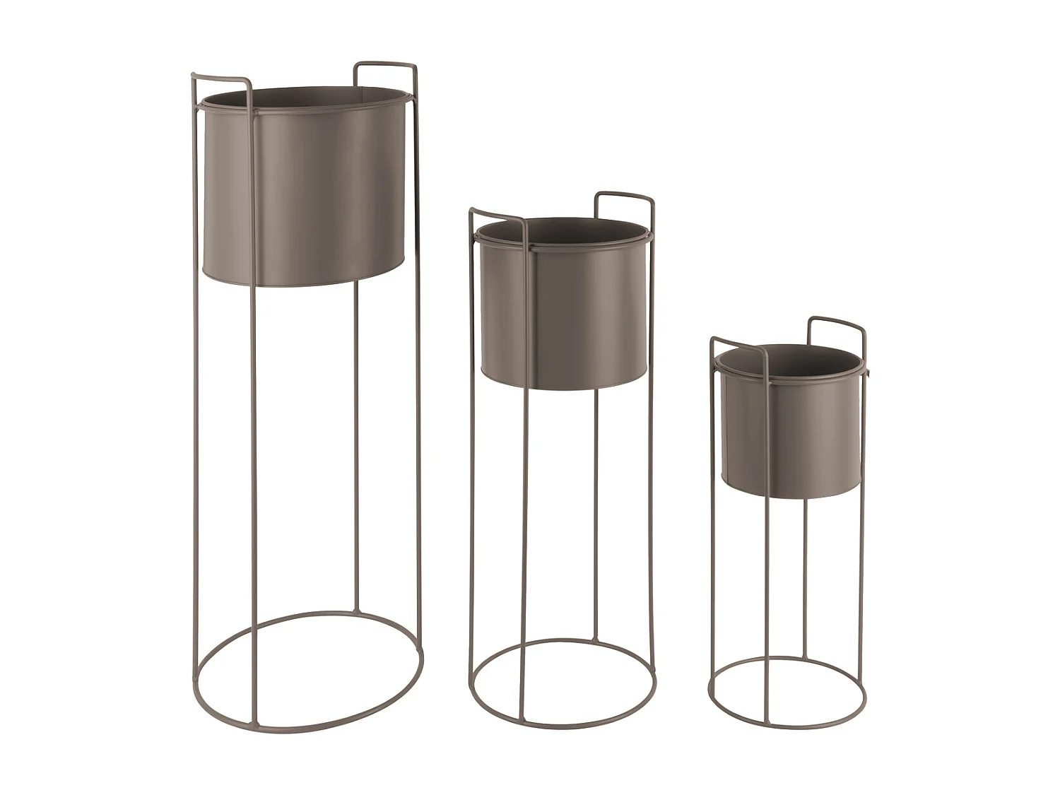 Plant Pot Set Essence - Donkergrijs