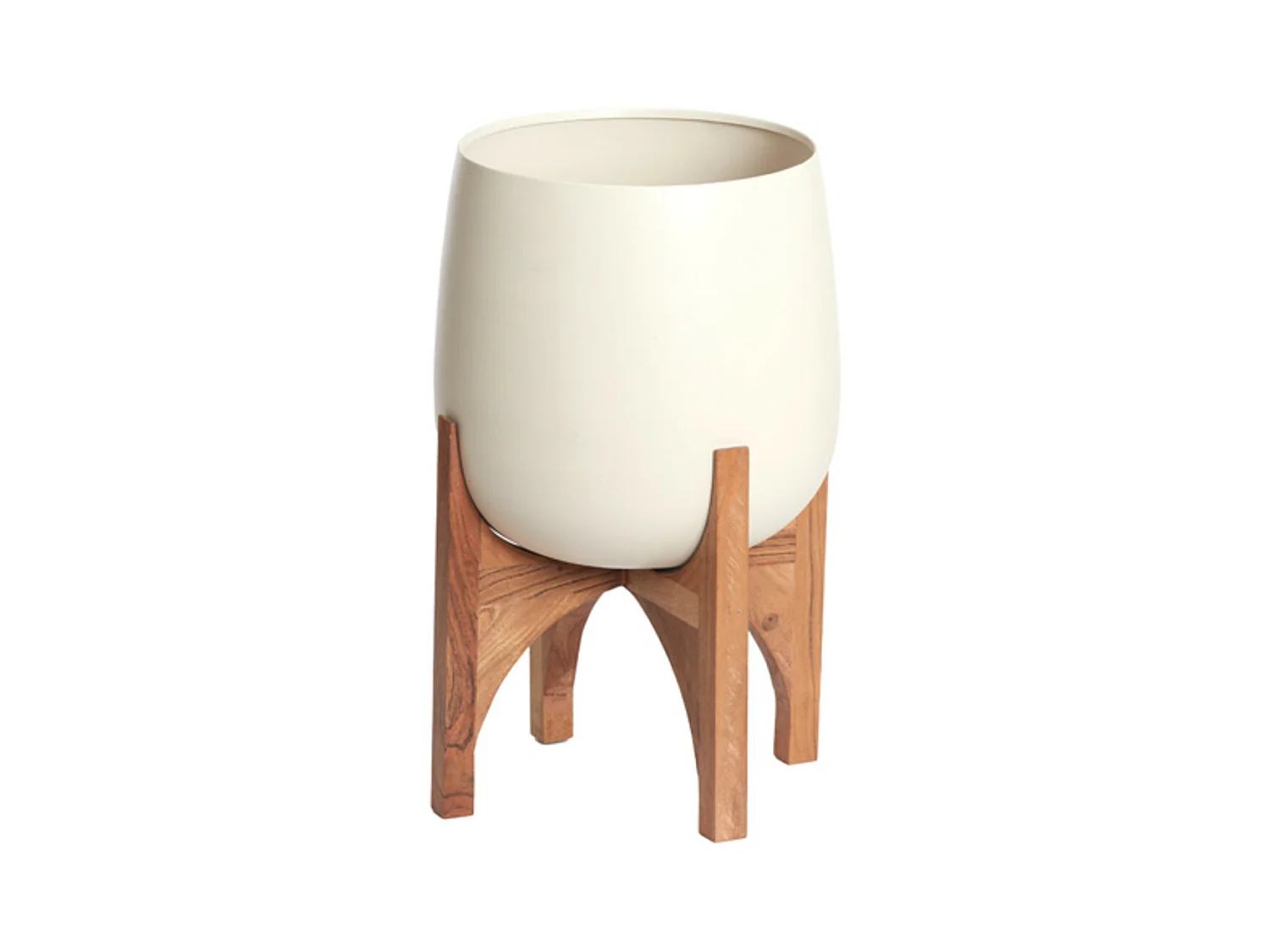 Pot KARUNA - Ø36x50cm - Blanc