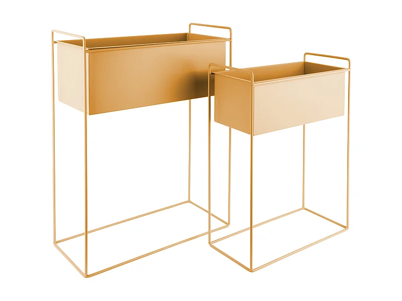 Ensemble de pots de fleurs Essence Straight - Jaune ocre