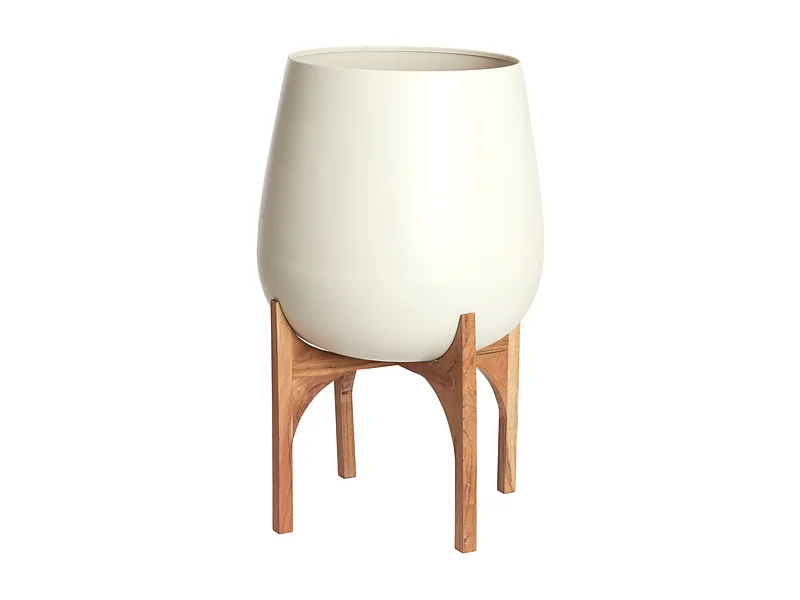 Pot KARUNA - Ø59x82cm - Blanc