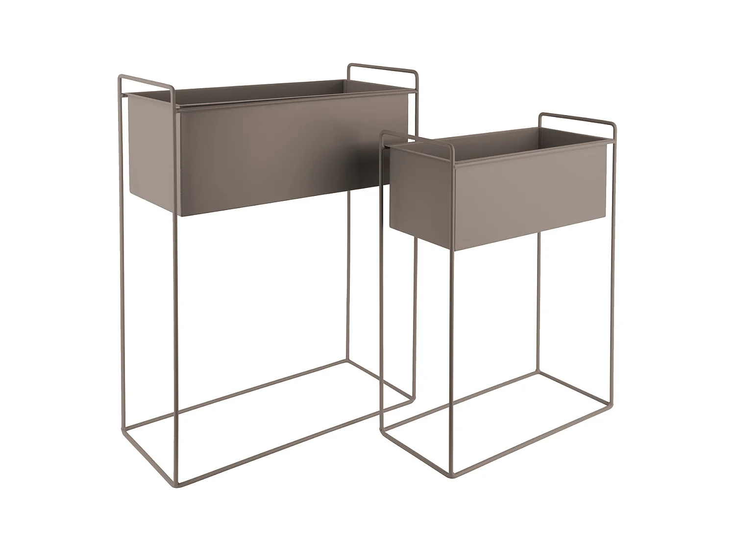 Ensemble de pots de fleurs Essence Straight - Gris foncé