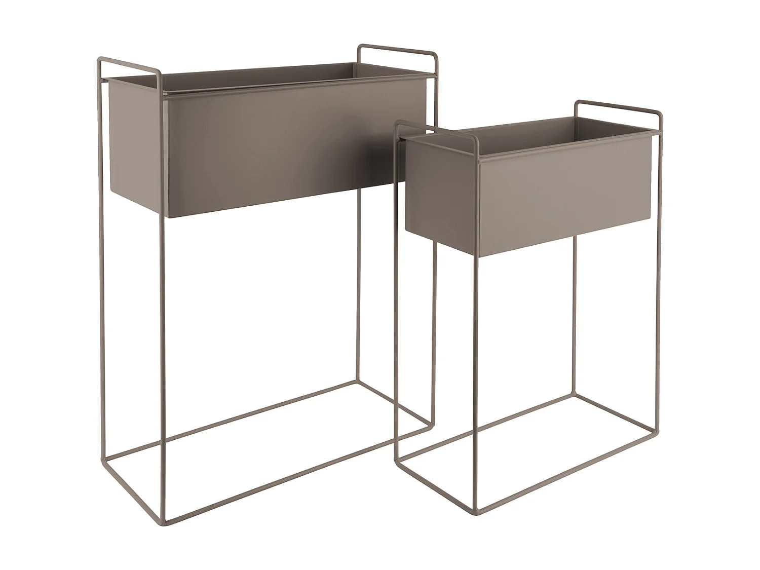 Plant Pot Set Essence Straight - Donkergrijs