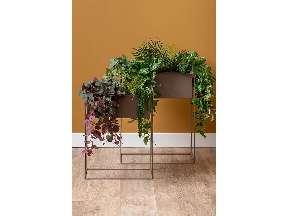 Plant Pot Set Essence Straight - Donkergrijs