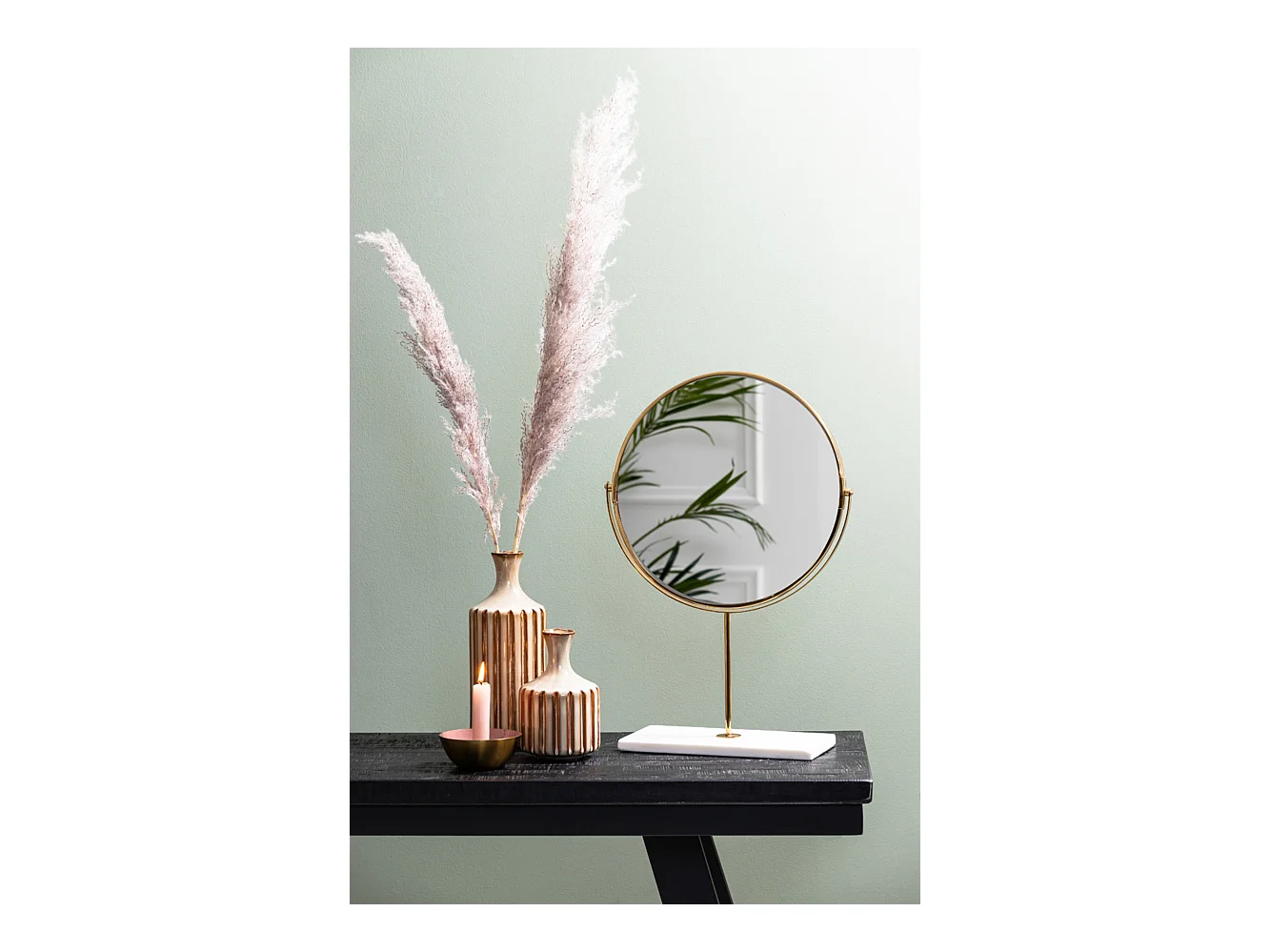 Miroir RIESCO - 33x12,5x48cm - Blanc