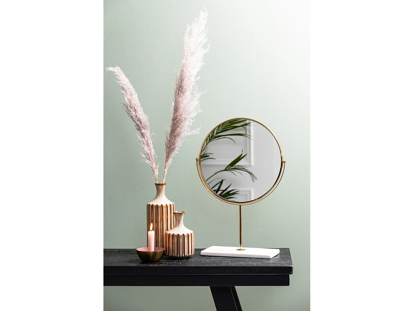 Miroir RIESCO - 33x12,5x48cm - Blanc