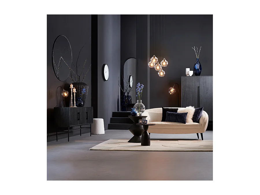Spiegel ESPEJO - 116x1,5x116cm - Schwarz