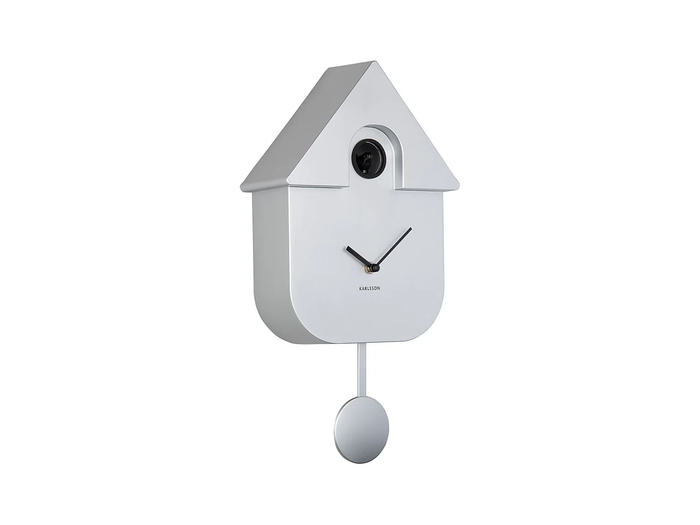 Horloge murale moderne coucou métallisée - Argent métallisé