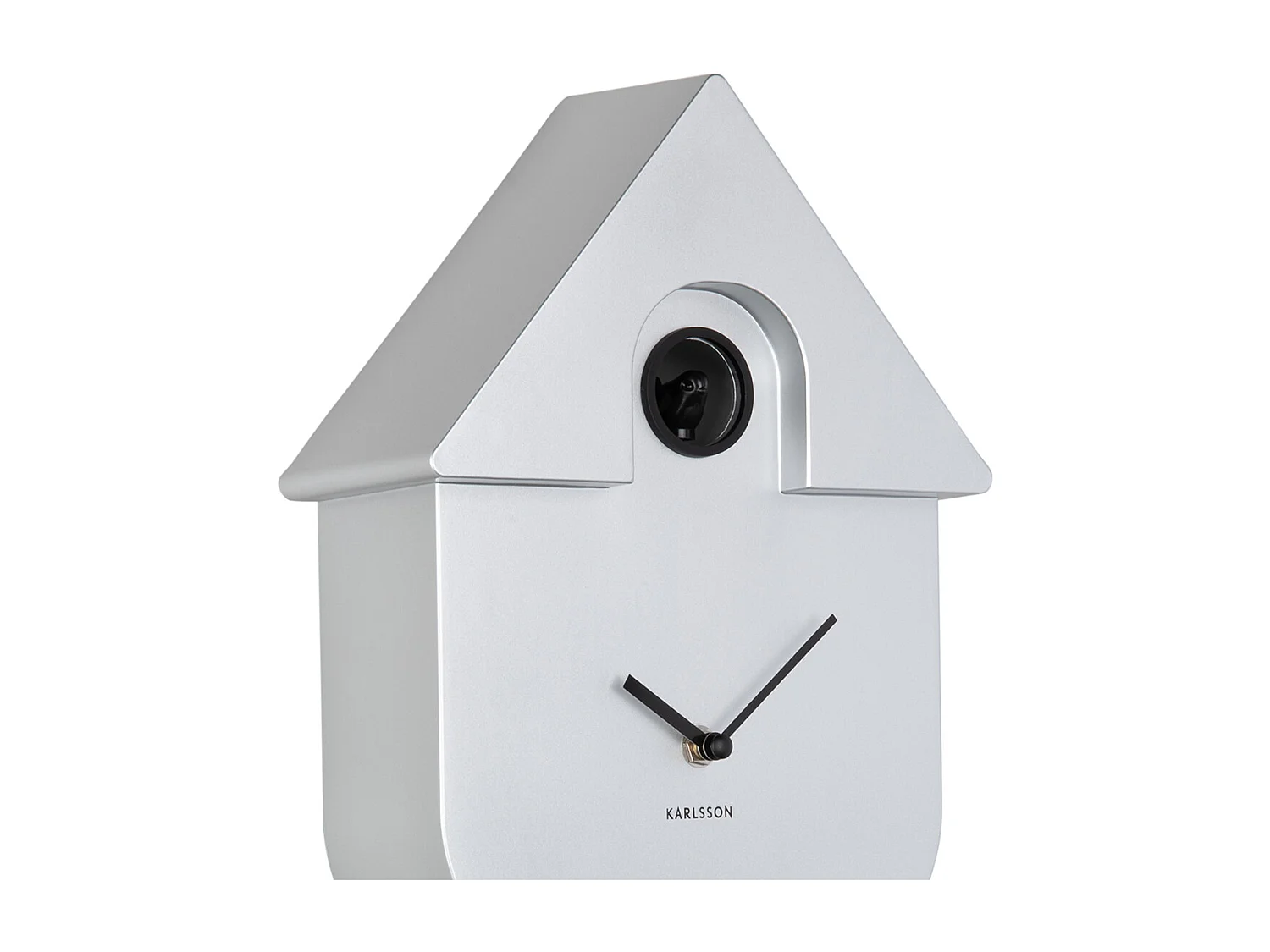 Horloge murale moderne coucou métallisée - Argent métallisé