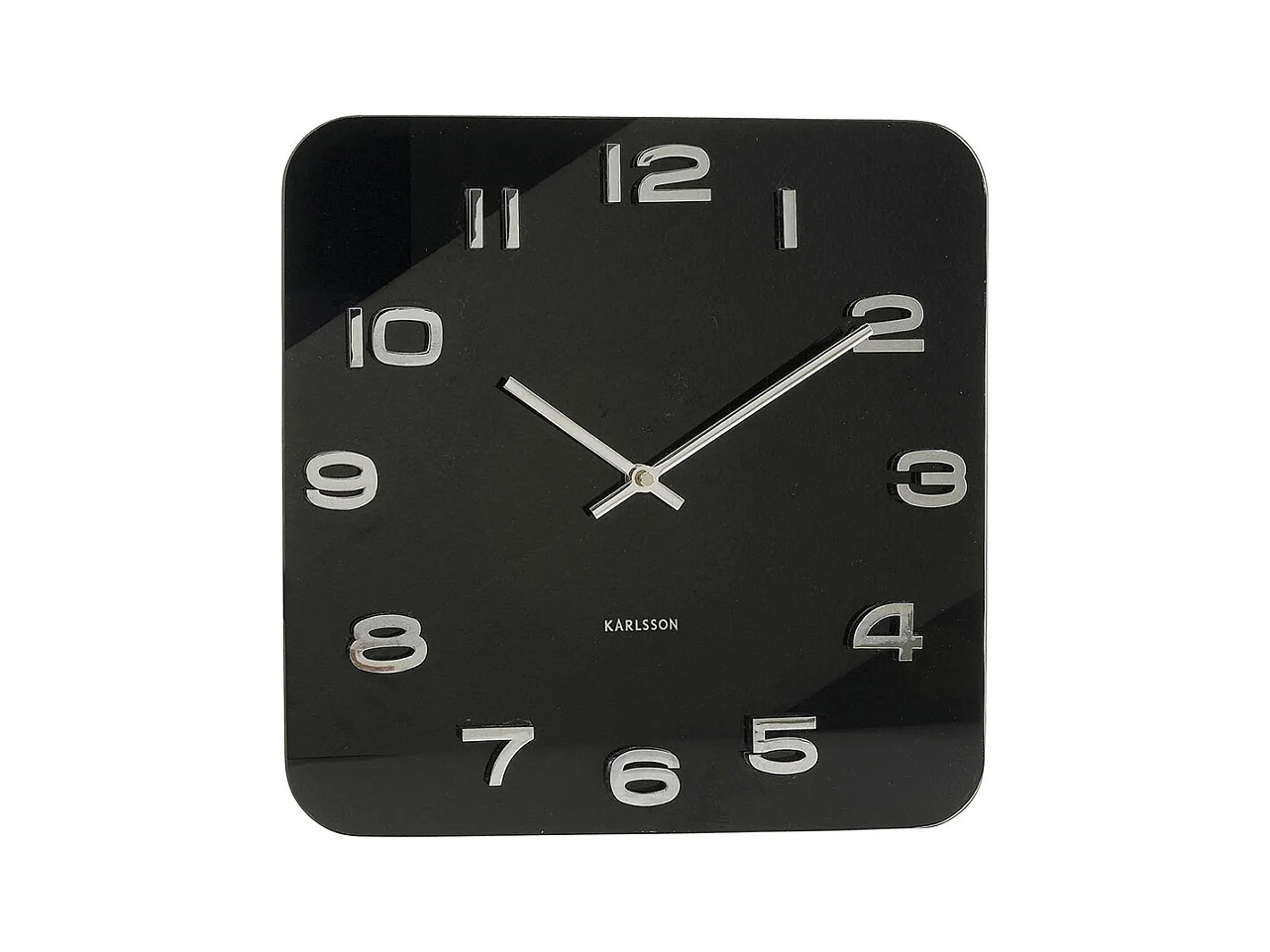 Reloj de pared vintage cuadrado - Negro