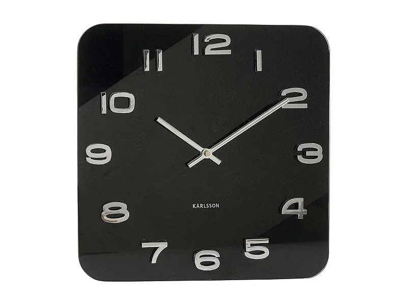 Zegar ścienny Vintage Squared - czarny
