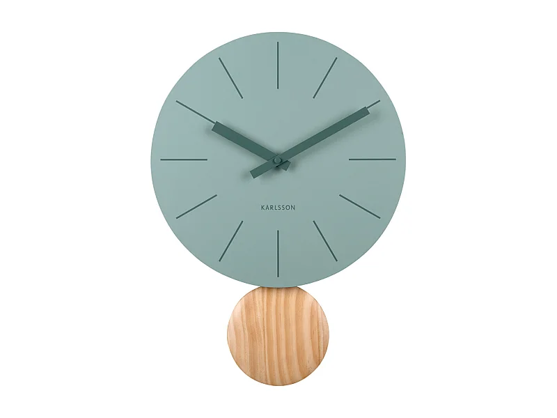 Wandklok Arlo pendulum - Jadegroen- Ø30cm