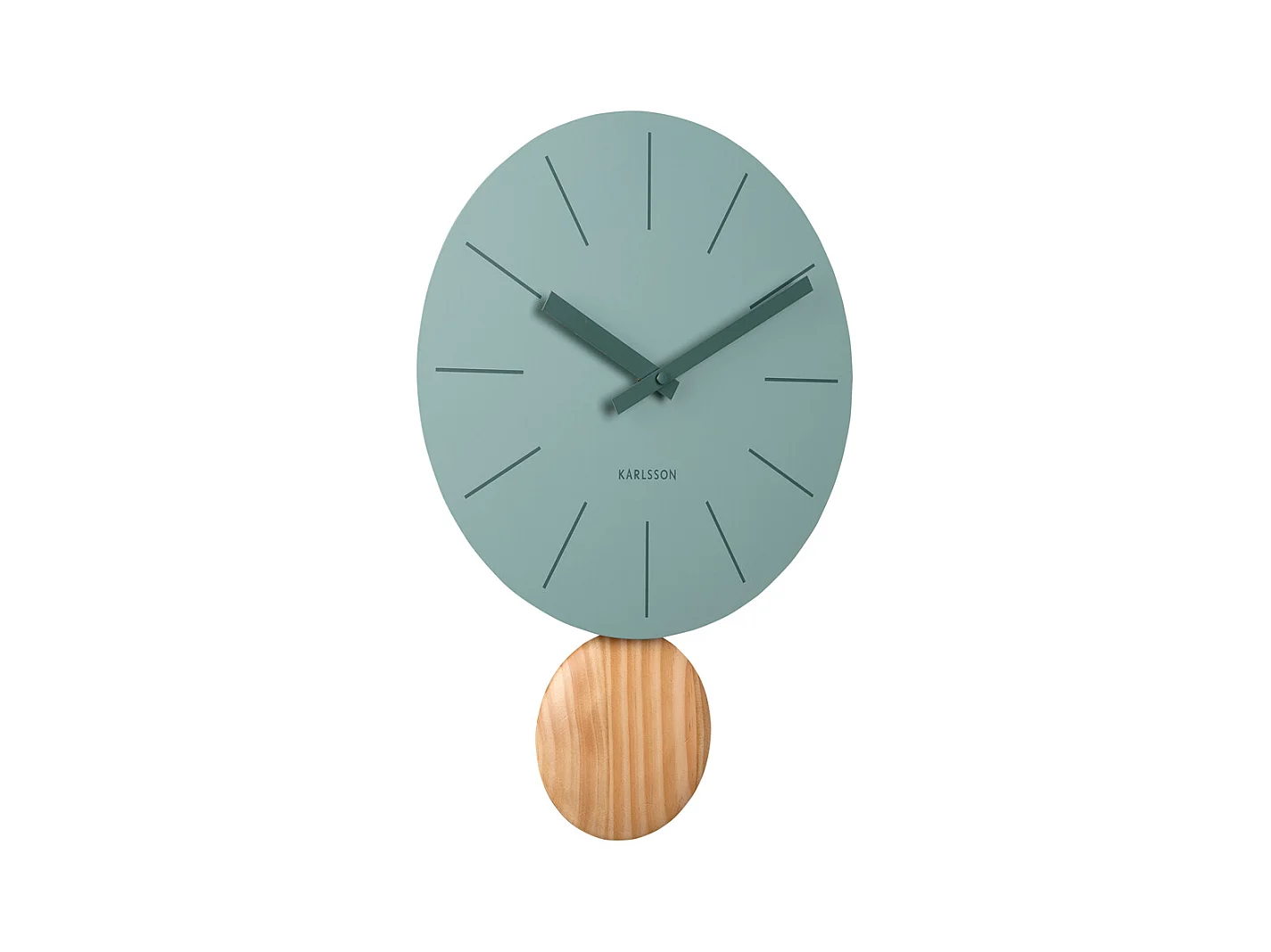 Wanduhr Arlo Pendel - Jadegrün - Ø30cm
