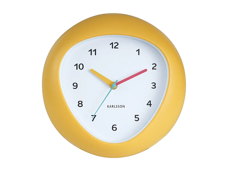 Horloge murale Funky Vibes - Jaune vif - Ø25,5 cm
