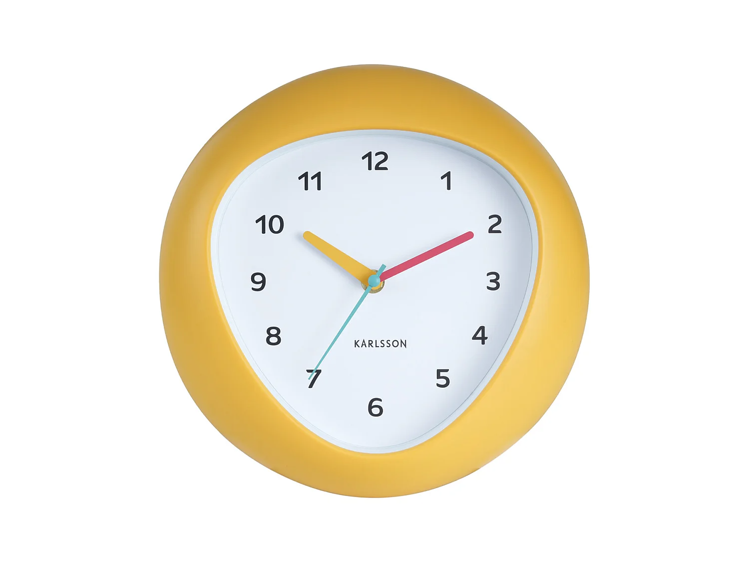 Horloge murale Funky Vibes - Jaune vif - Ø25,5 cm