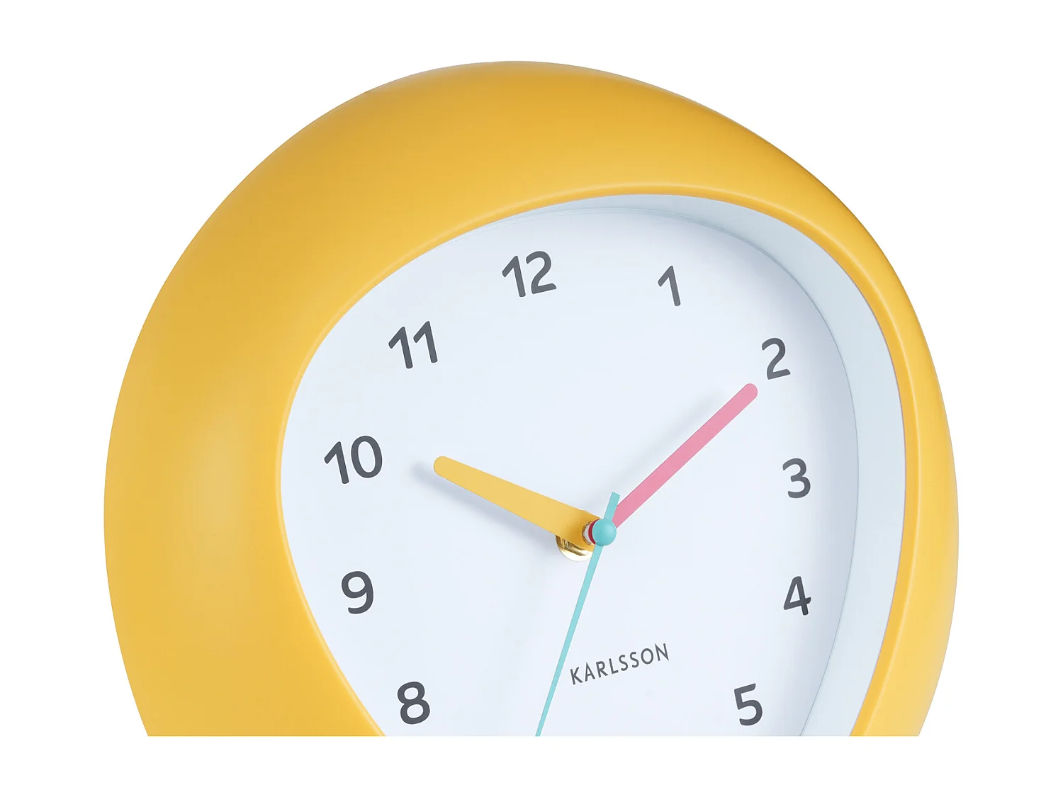 Horloge murale Funky Vibes - Jaune vif - Ø25,5 cm