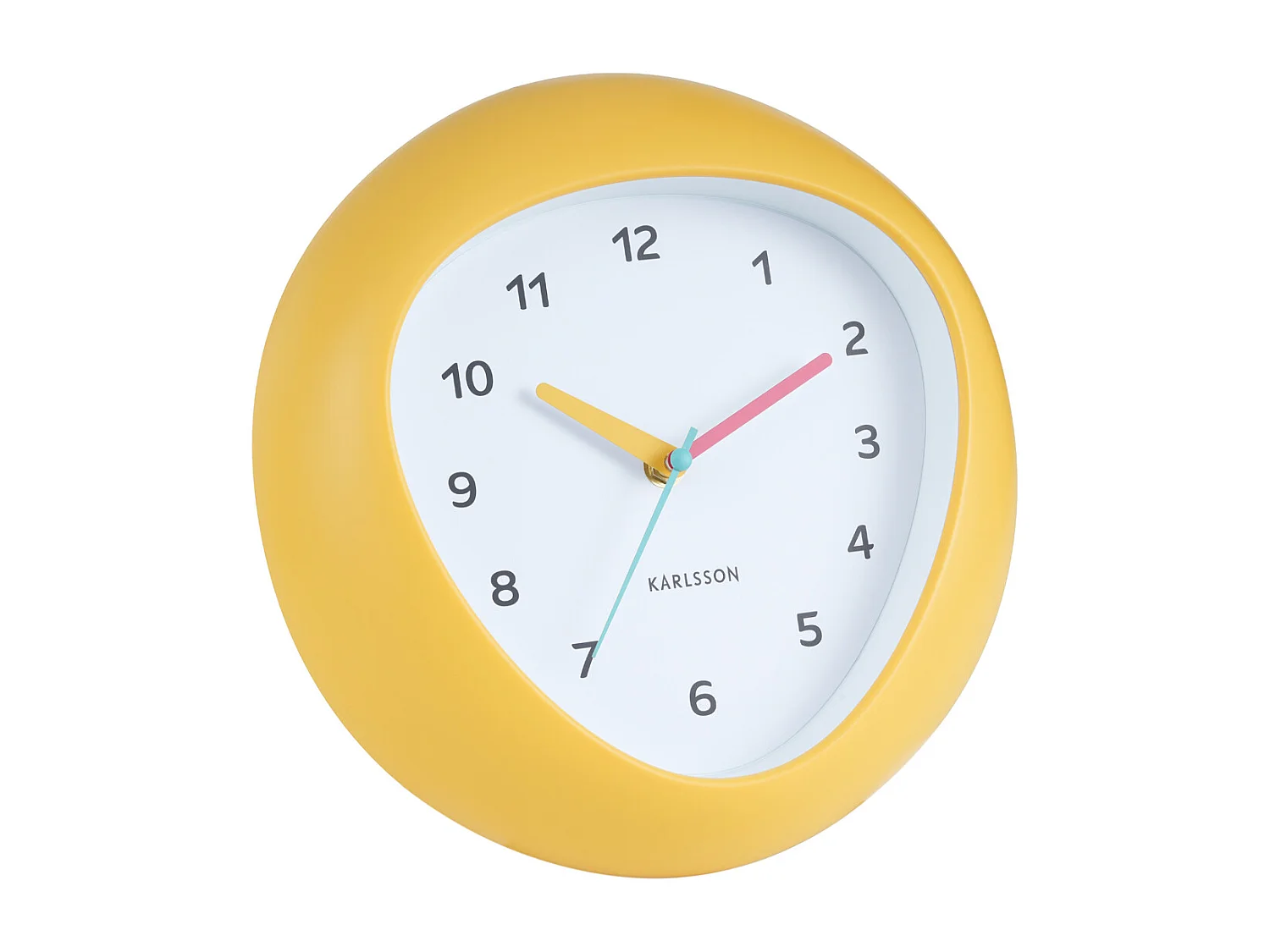 Horloge murale Funky Vibes - Jaune vif - Ø25,5 cm