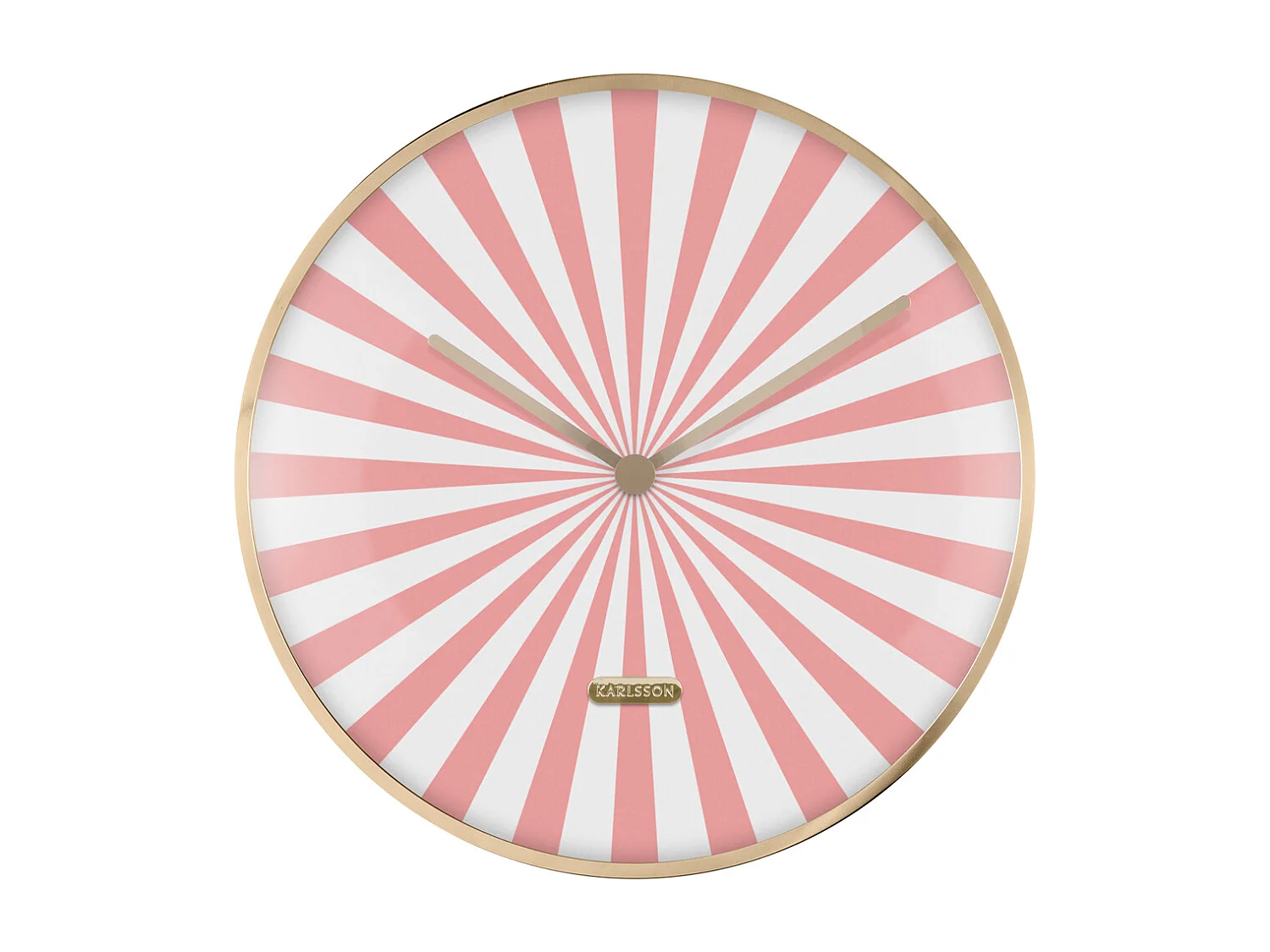Horloge murale Candy Swirl Dome - Flamant rose et blanc - Ø40cm