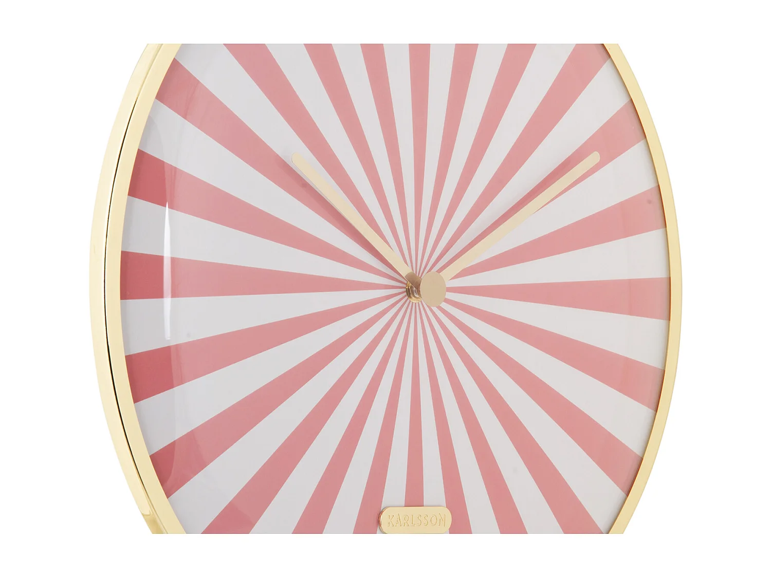 Horloge murale Candy Swirl Dome - Flamant rose et blanc - Ø40cm