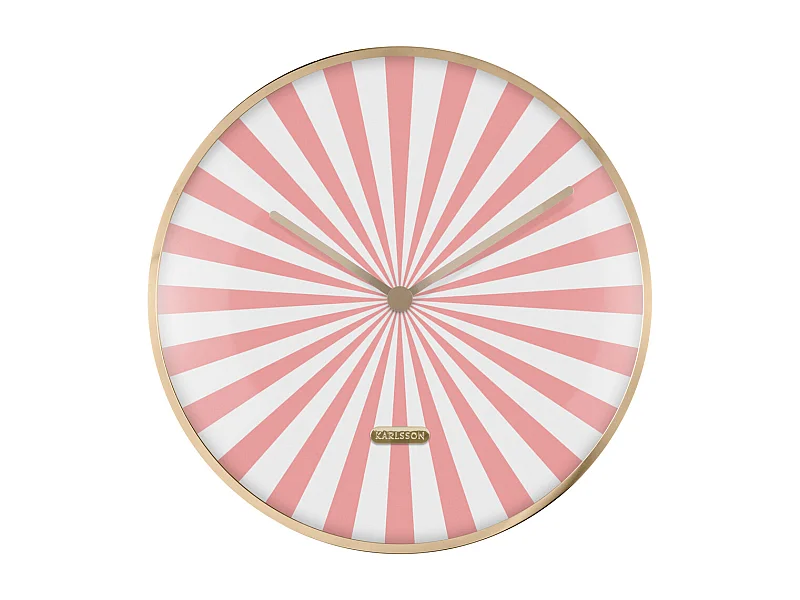 Horloge murale Candy Swirl Dome - Flamant rose et blanc - Ø40cm