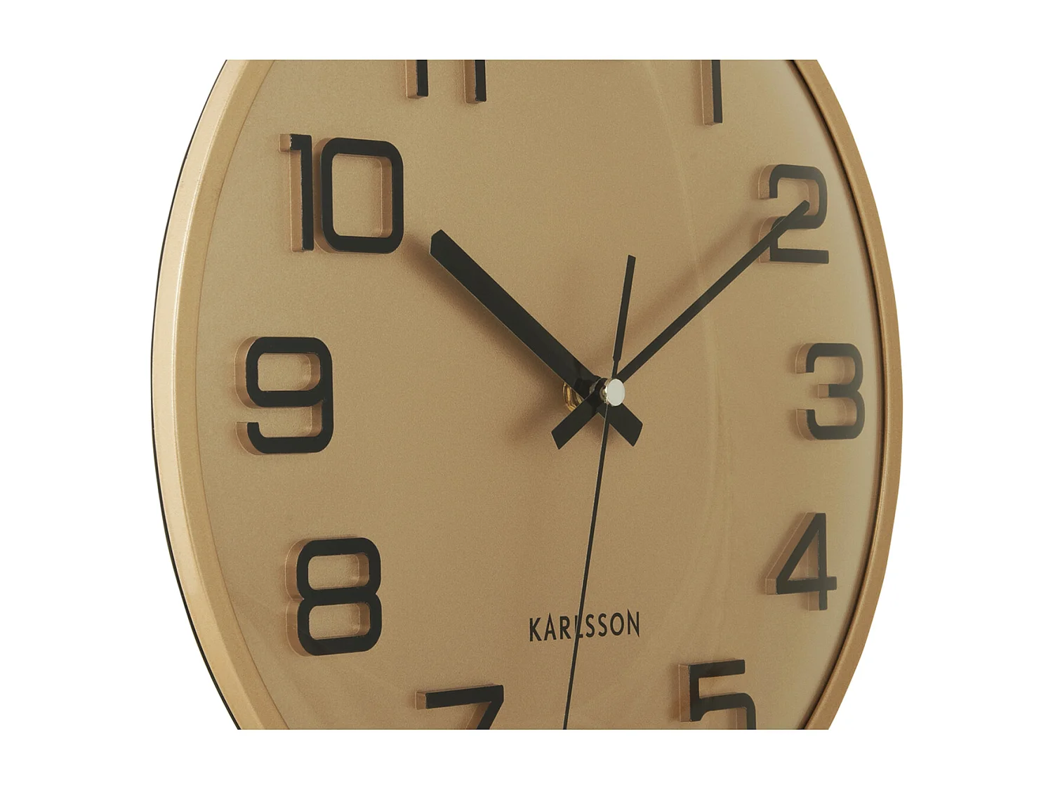 Wandklok 3D Numbers - Goud geschilderd- Ø30,5cm