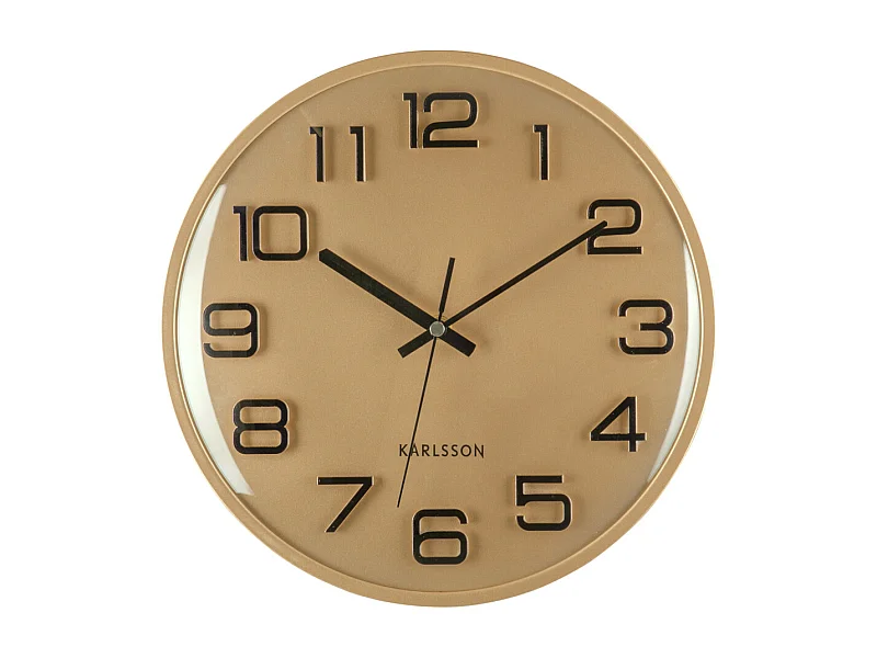 Wandklok 3D Numbers - Goud geschilderd- Ø30,5cm