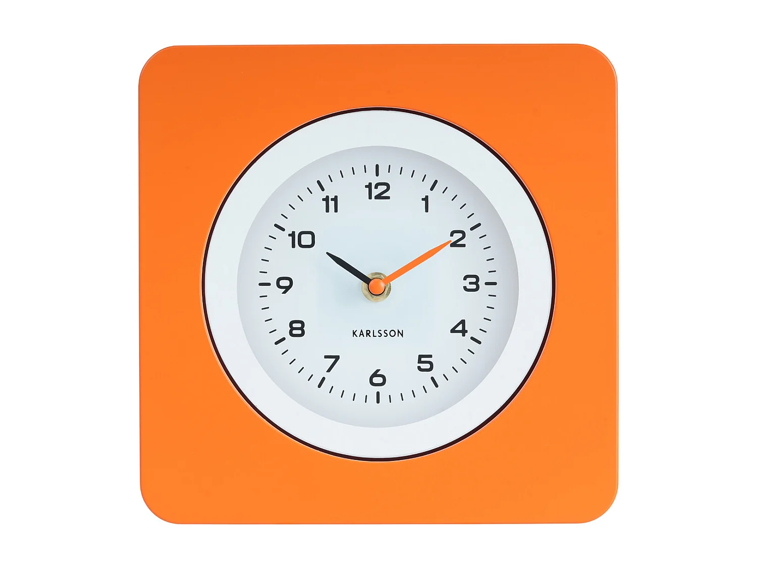 Horloge murale New Vintage - Orange vif - Ø22cm