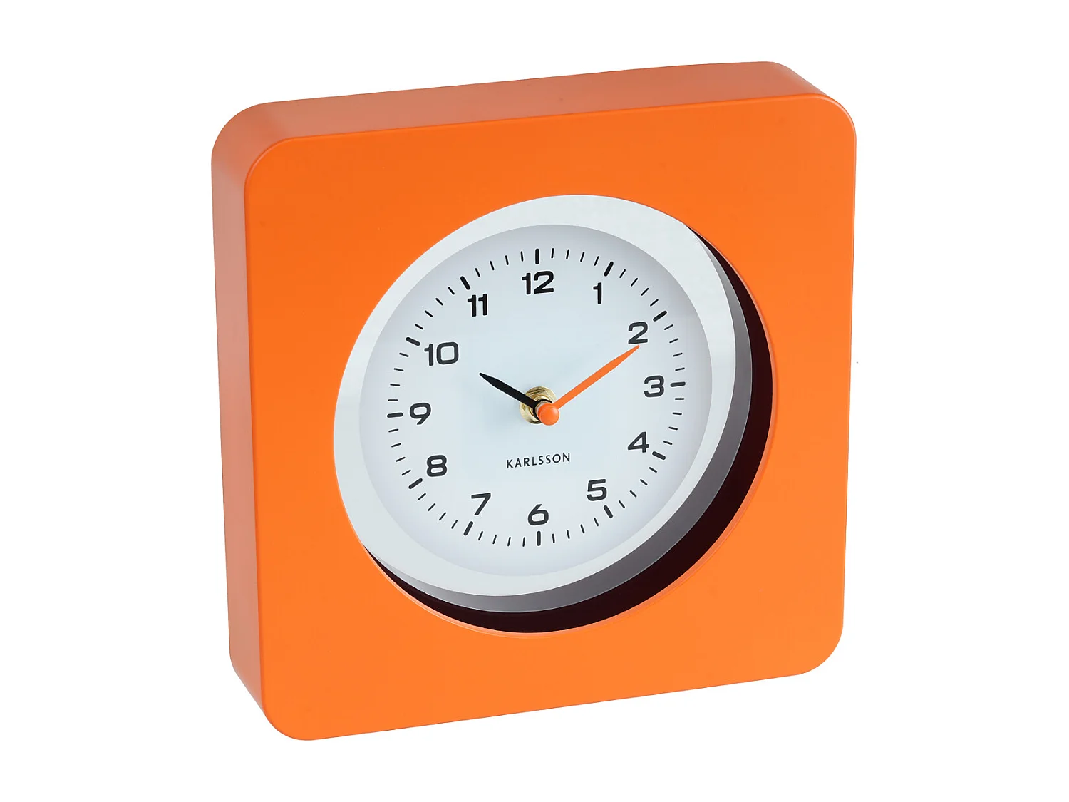 Horloge murale New Vintage - Orange vif - Ø22cm