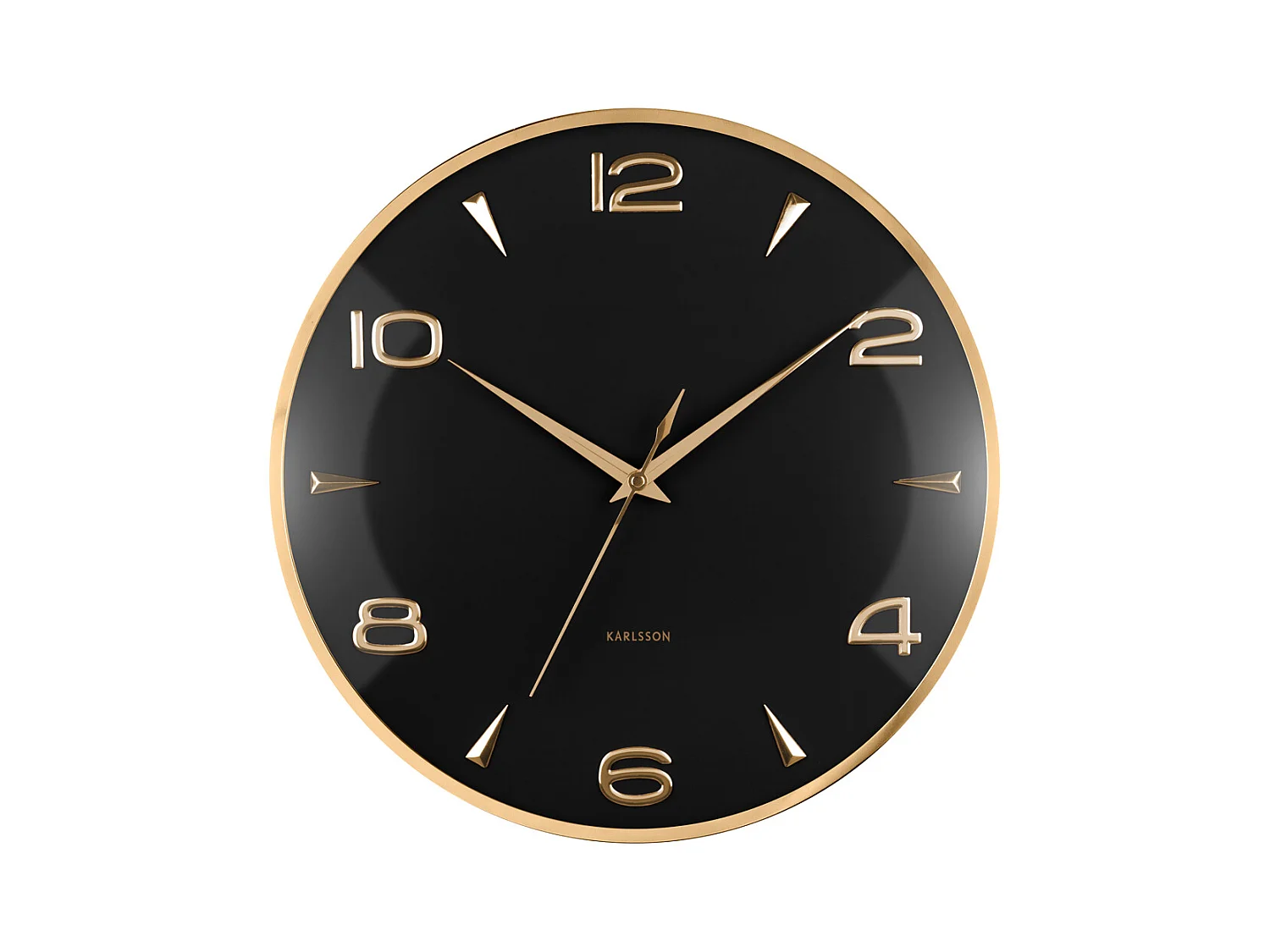 Horloge murale Sienna Glow - Noir - Ø40,6 cm