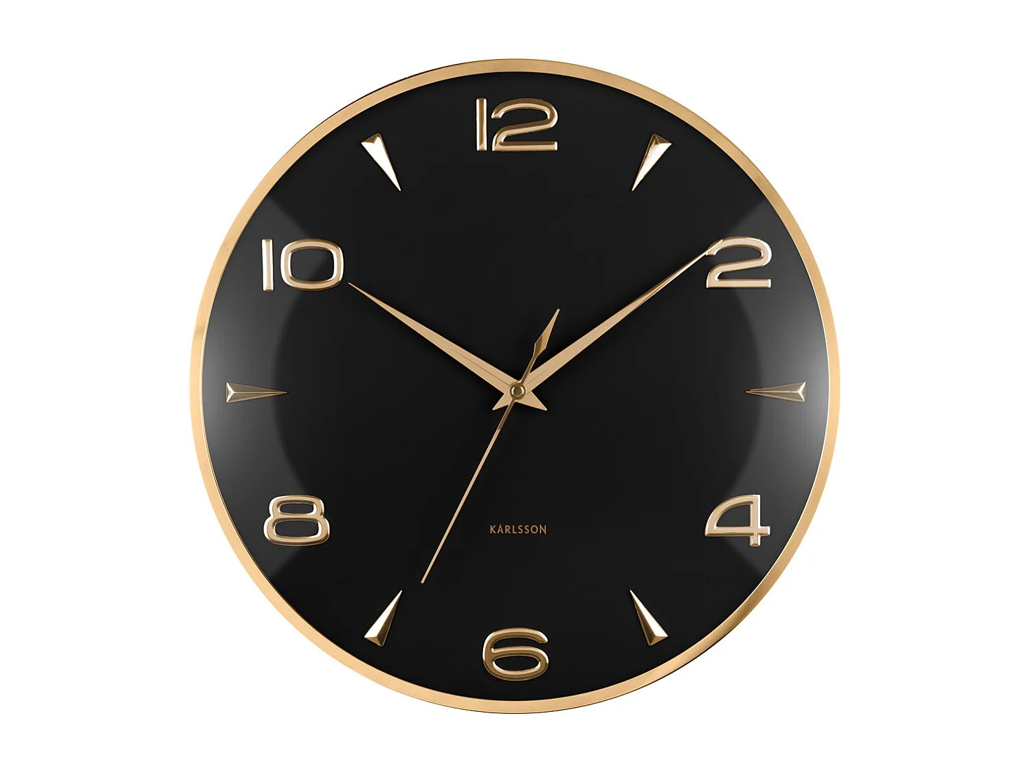 Horloge murale Sienna Glow - Noir - Ø40,6 cm