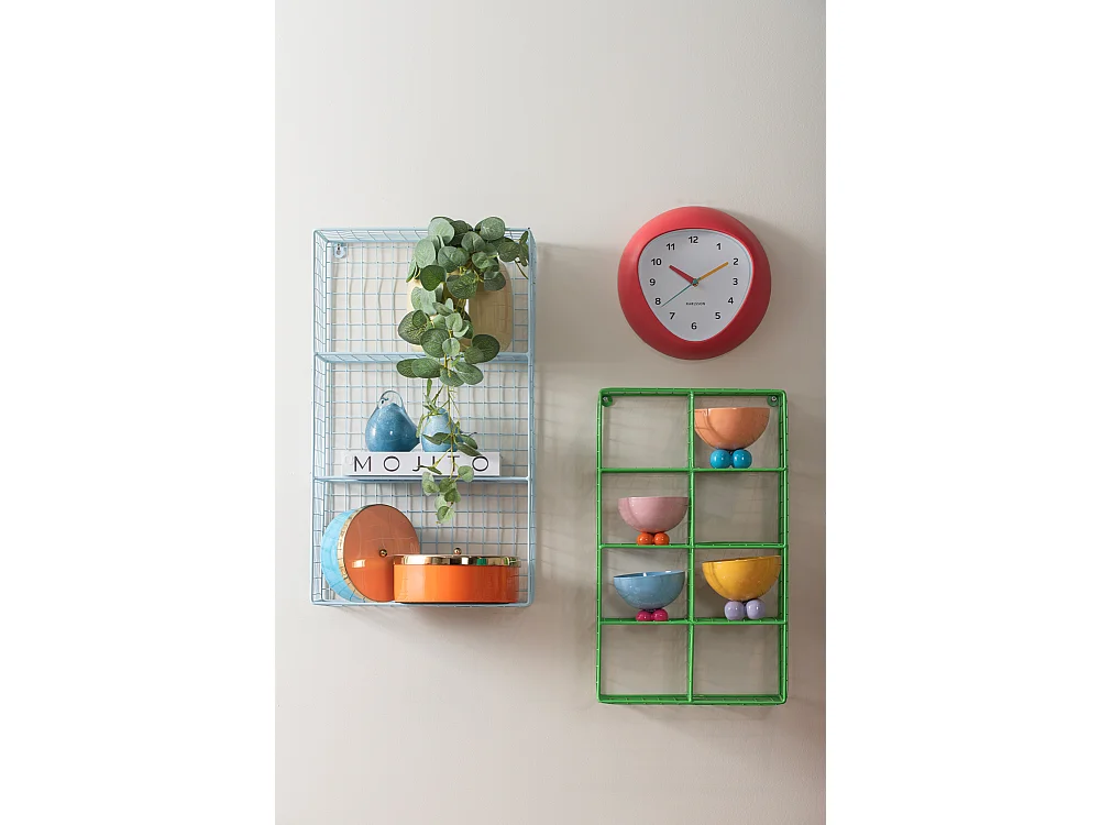 Horloge murale Funky Vibes - Rouge écarlate - Ø25,5cm