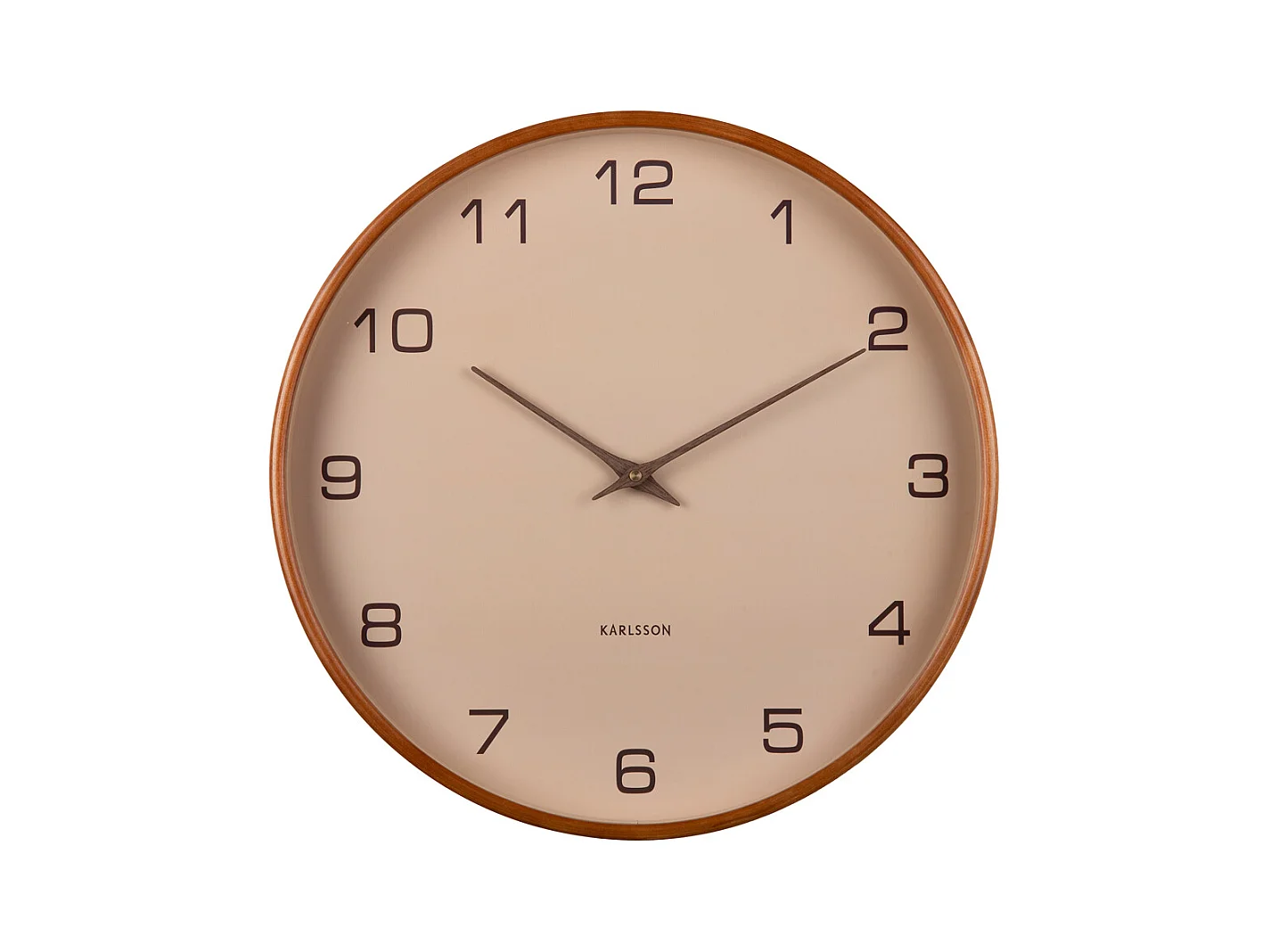 Horloge murale Acento - Marron sable - Ø40cm