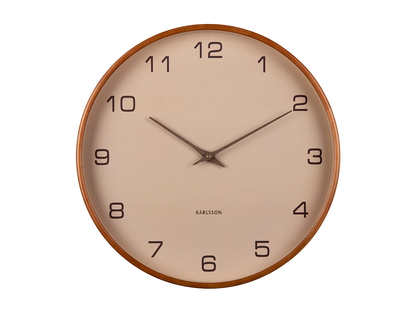 Horloge murale Acento - Marron sable - Ø40cm