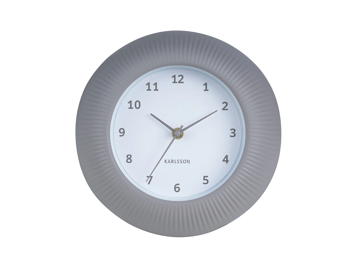 Horloge murale Tender Rib - Gris chaud - Ø25cm