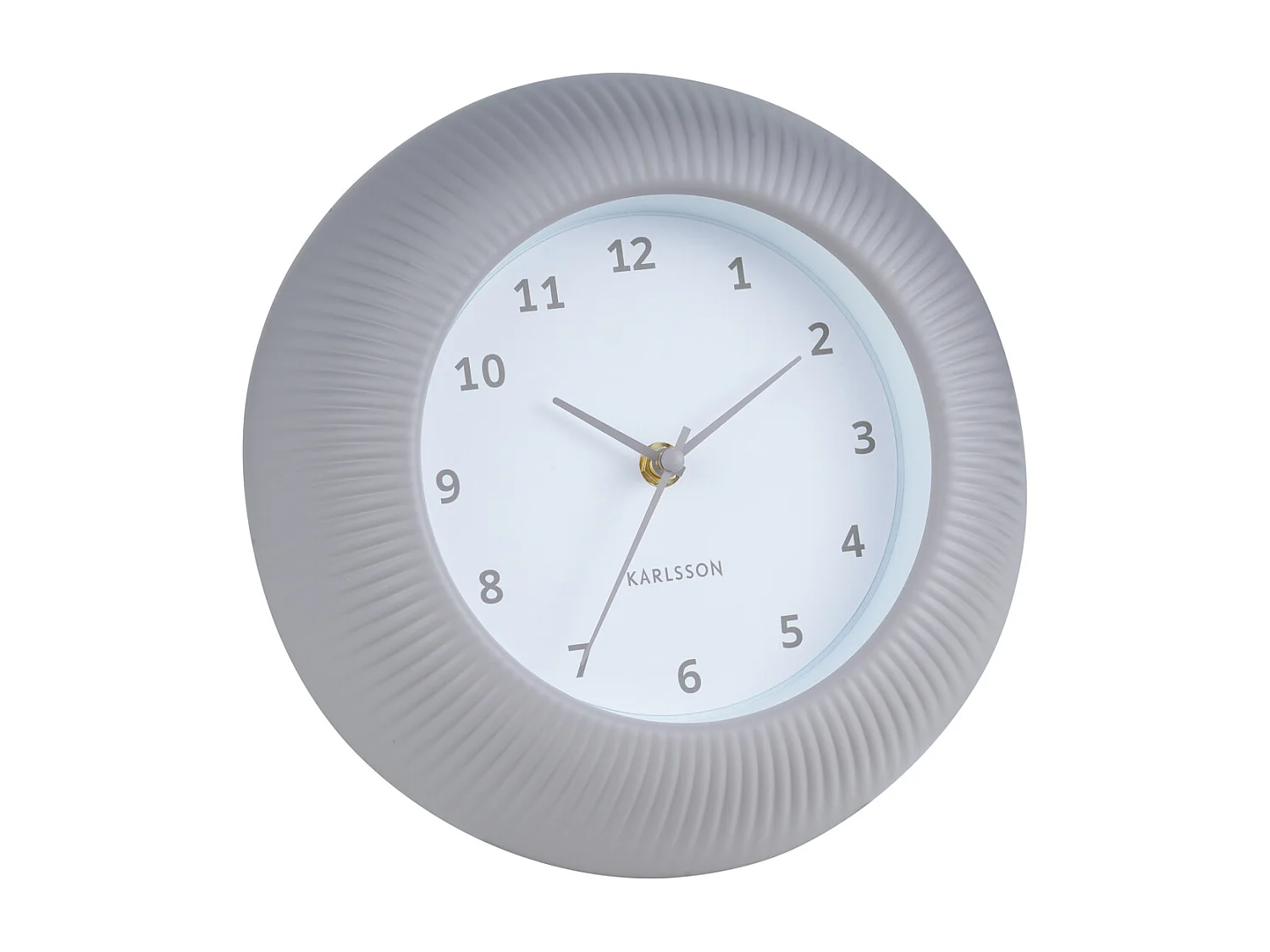 Horloge murale Tender Rib - Gris chaud - Ø25cm