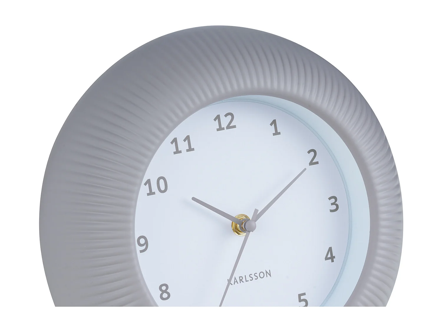 Horloge murale Tender Rib - Gris chaud - Ø25cm