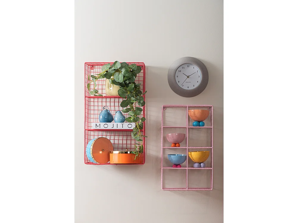 Horloge murale Tender Rib - Gris chaud - Ø25cm