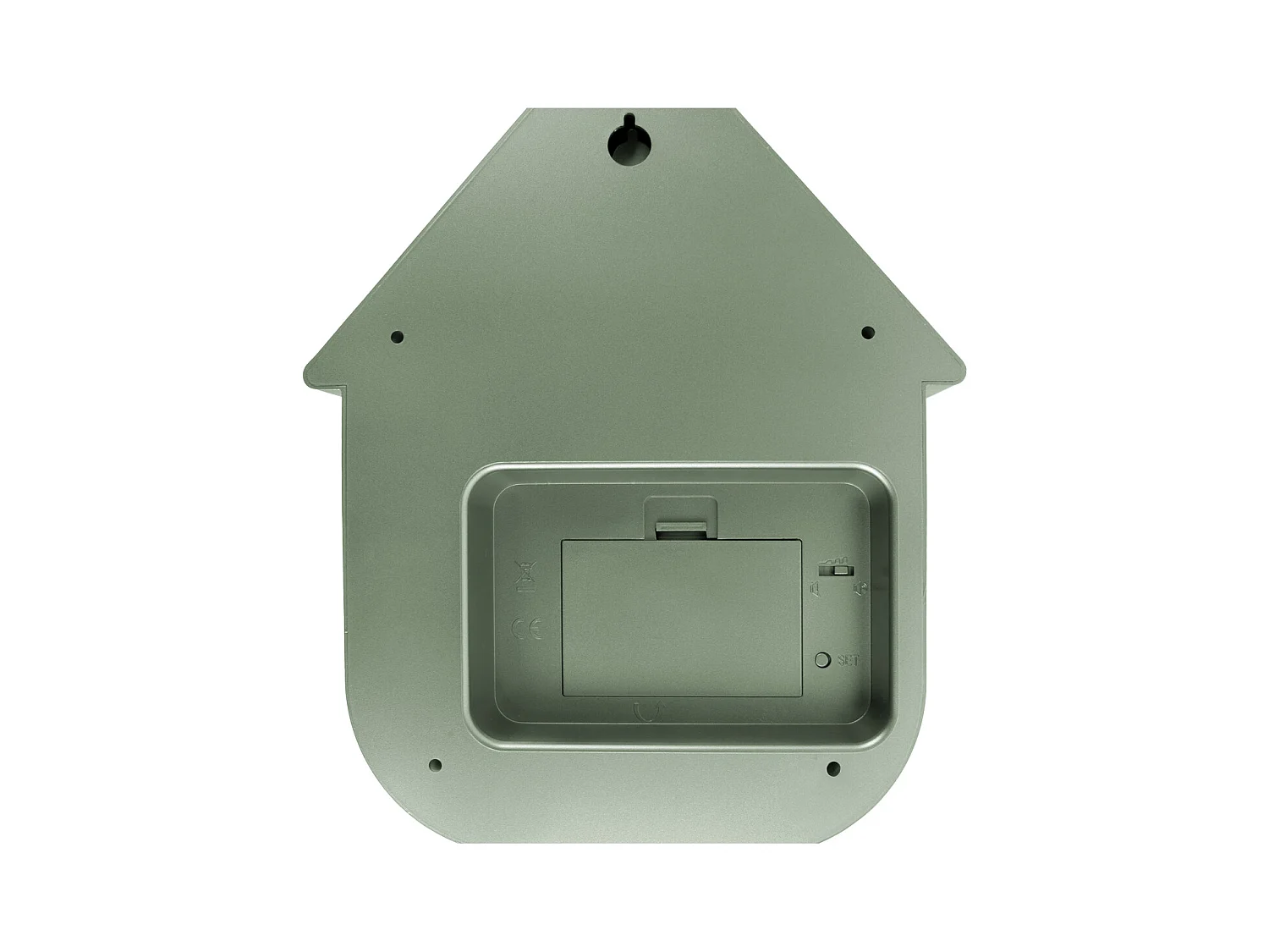 Horloge murale moderne coucou métallique - Vert jungle métallisé