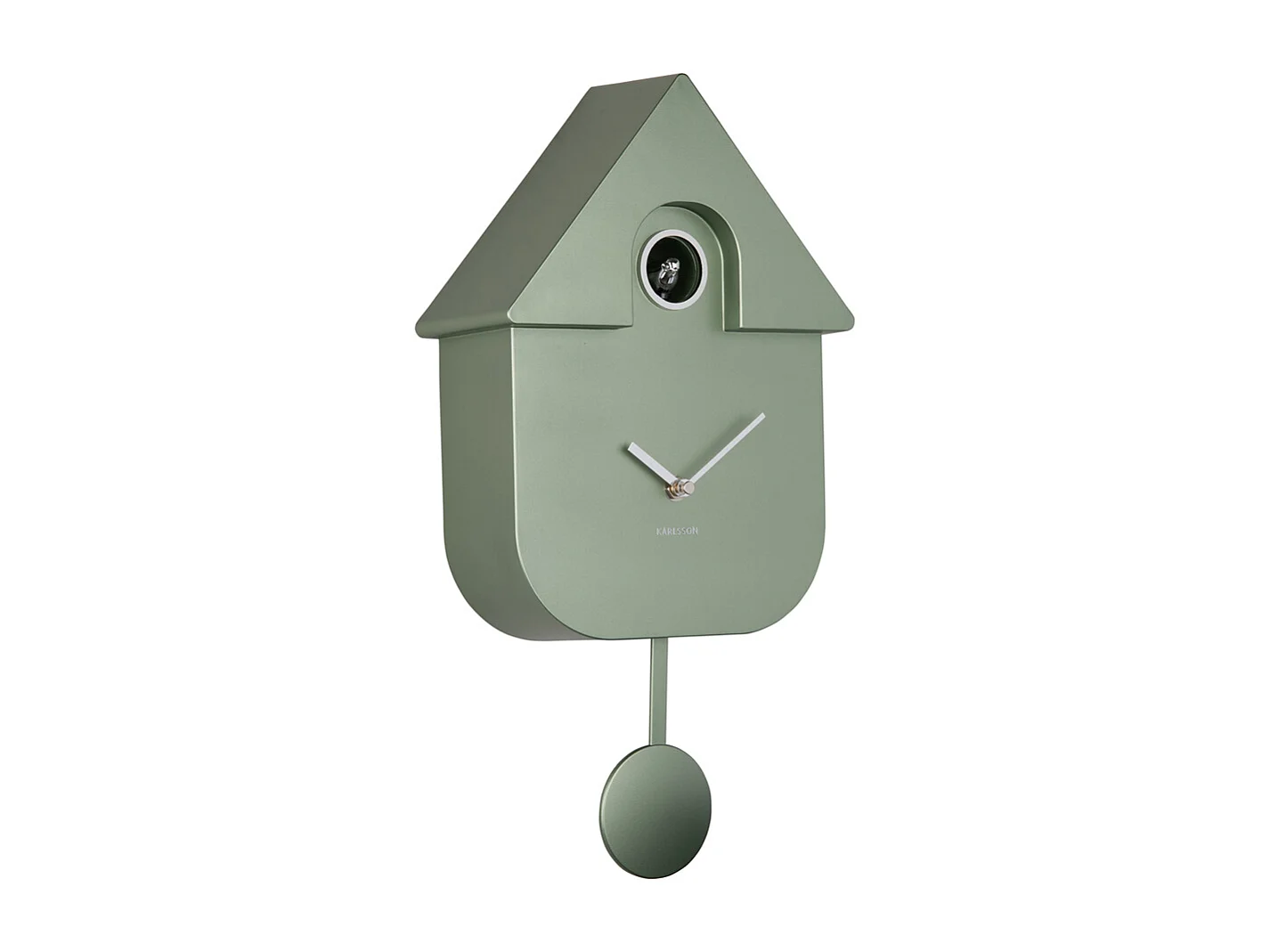 Wandklok Modern Cuckoo Metallic - Metallic jungle green