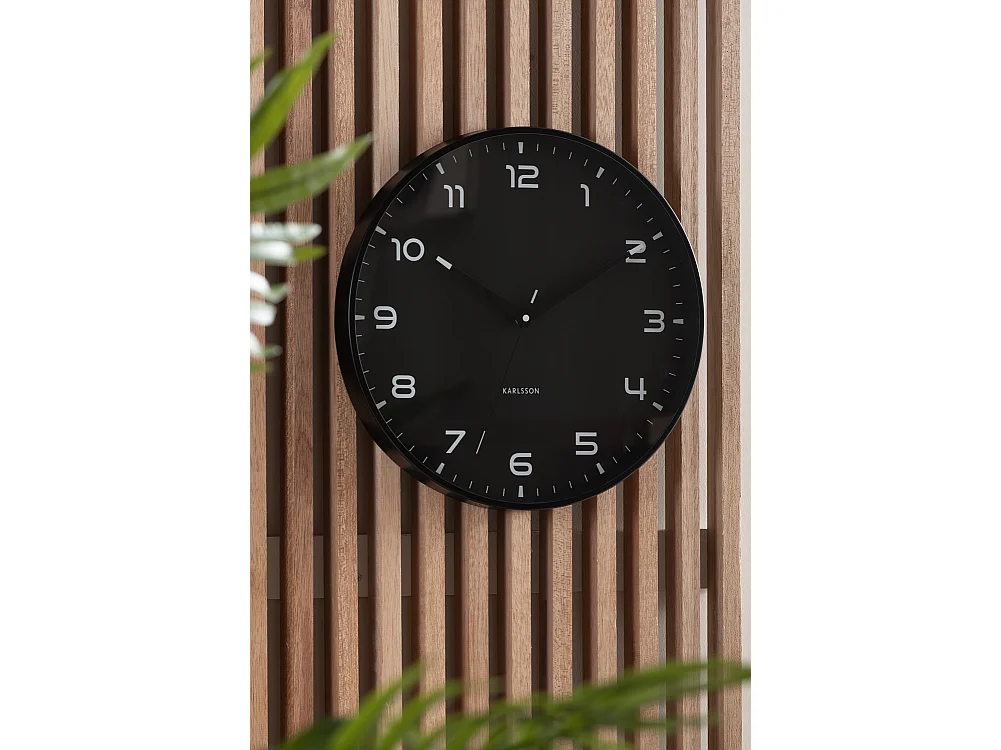 Horloge murale Orgullo - Noir - Ø40cm