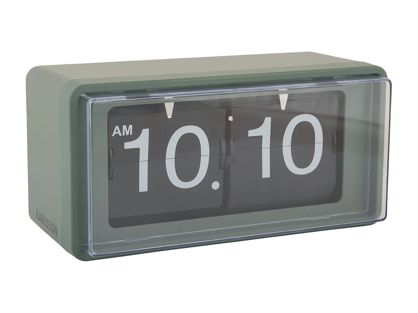 Wand/Tafelklok Retro Boxed Flip - Jungle groen