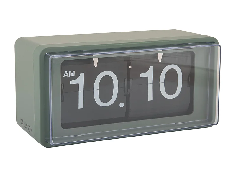 Horloge murale/de table rétro en boîte - Vert jungle