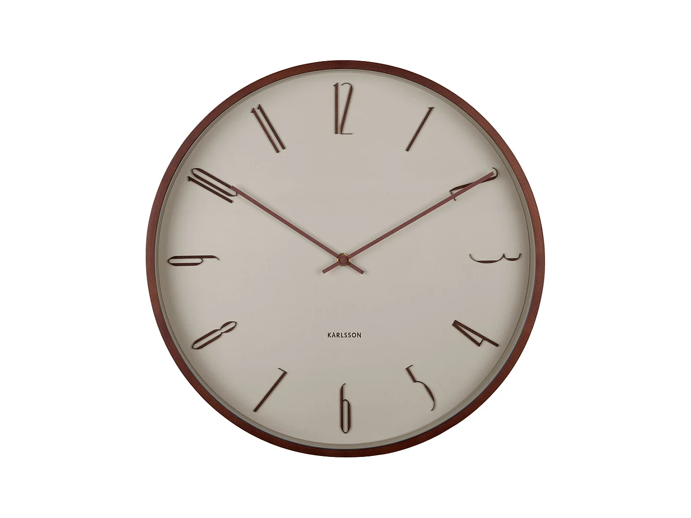 Horloge murale Scandia - Gris chaud - Ø40cm