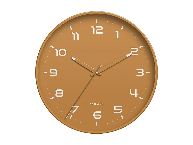 Horloge murale Orgullo - Jaune ocre - Ø40cm